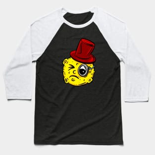 Monocle Moon - Top Hat Lunar Baseball T-Shirt